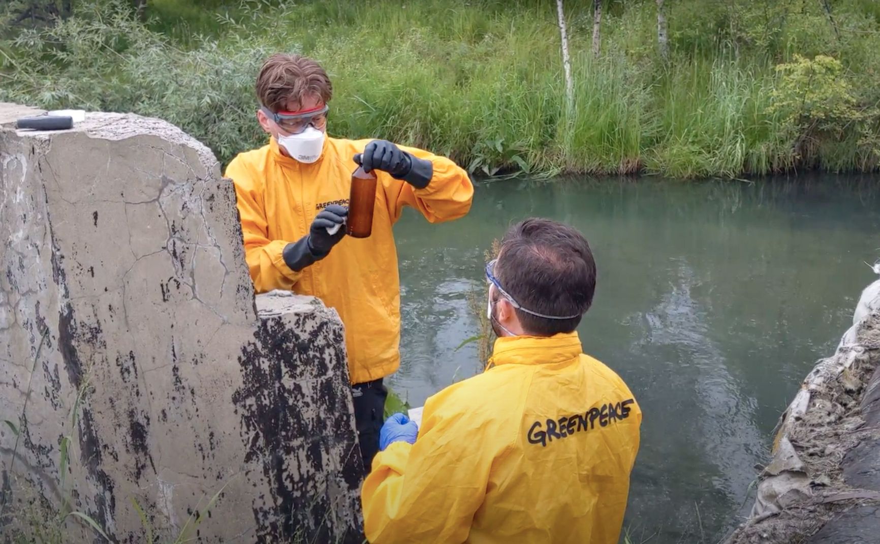 Greenpeace samples water at Lake Baikal, 2022