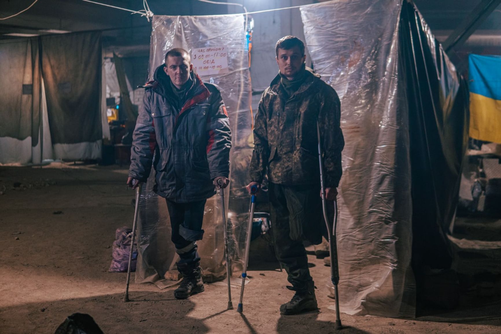 Mariupol defenders in a field hospital at the Azovstal steelworks (photograph published on May 10)